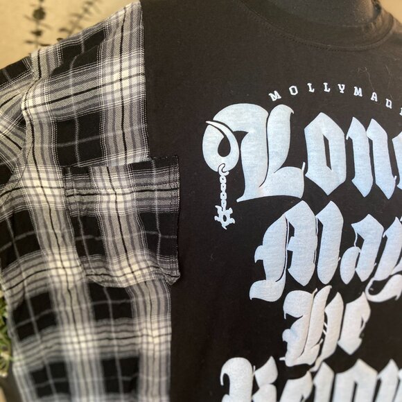 Critical Role The Mighty Nein Mollymauk Tealeaf Refashioned Flannel Upcycle ~M/L - Picture 3 of 6